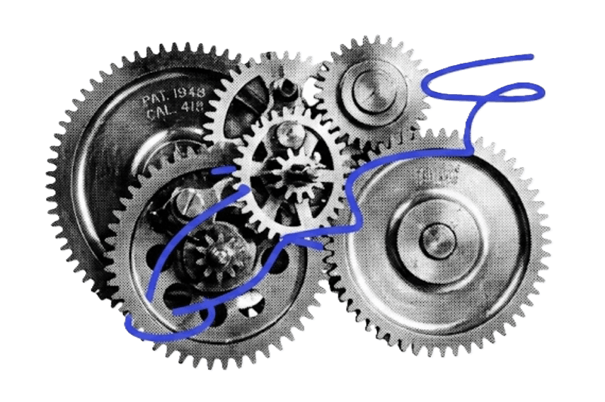 Abstract gears representing systems engineering